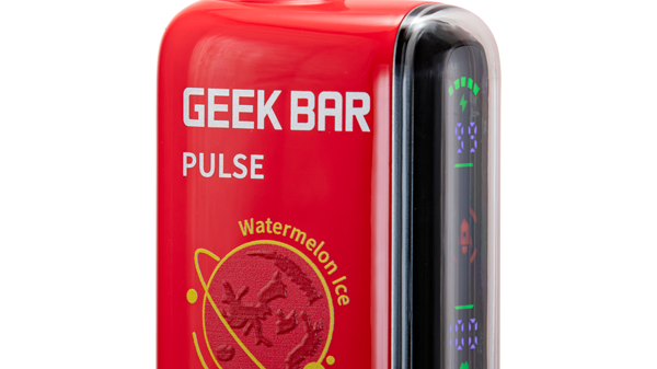 Watermelon Ice Geek Bar Pulse 15K disposable vape — carry-on friendly travel vape