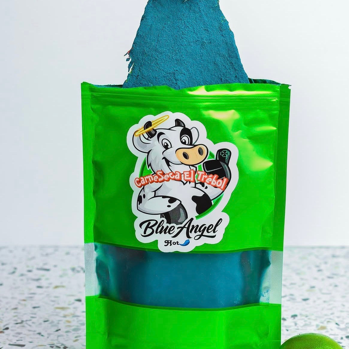 Carne Seca El Trebol Blue Angel Hot  2.5 oz