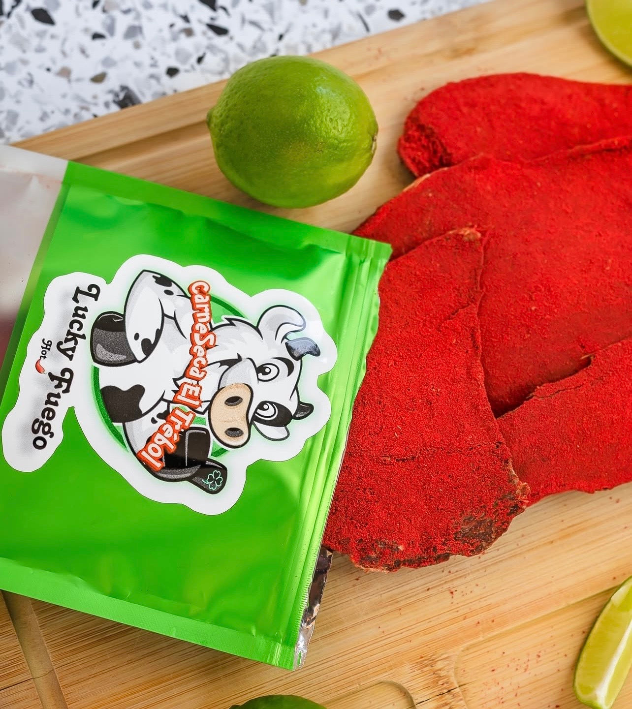 Carne Seca El Trebol Lucky Fuego Hot 2.5 oz