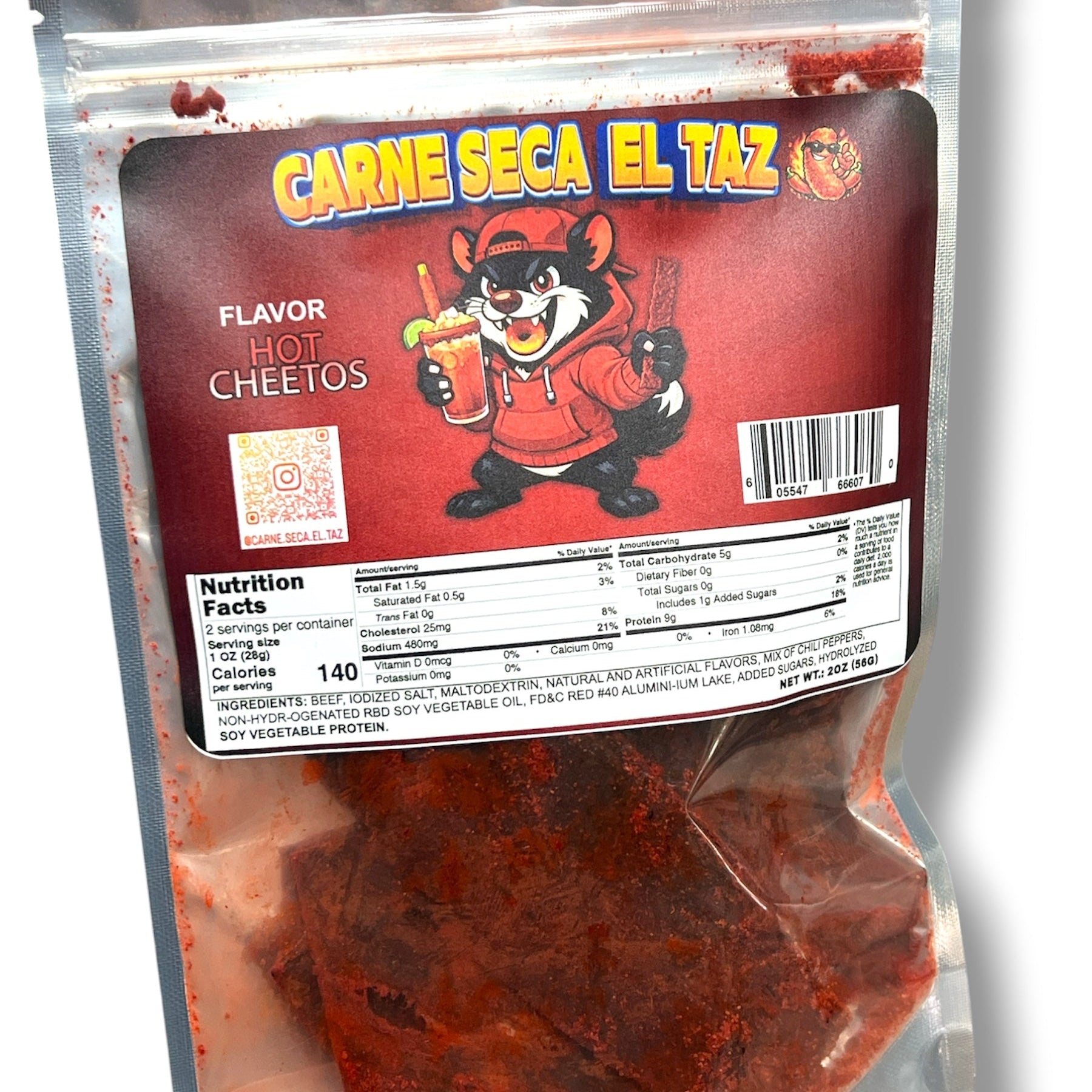Carne Seca El Taz Hot Cheetos 2 Oz