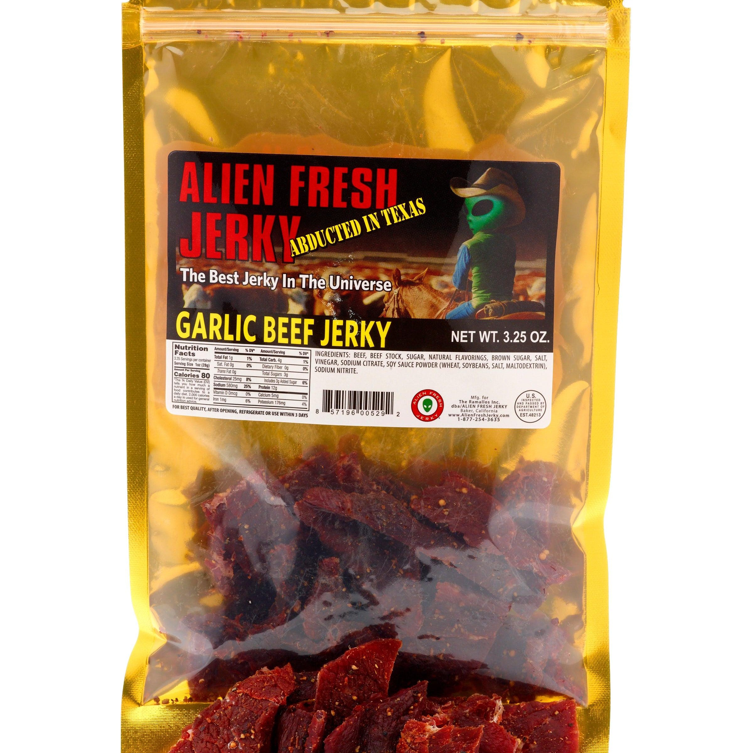 Alien Fresh Jerky TX Style Garlic Beef Jerky - 3.25oz