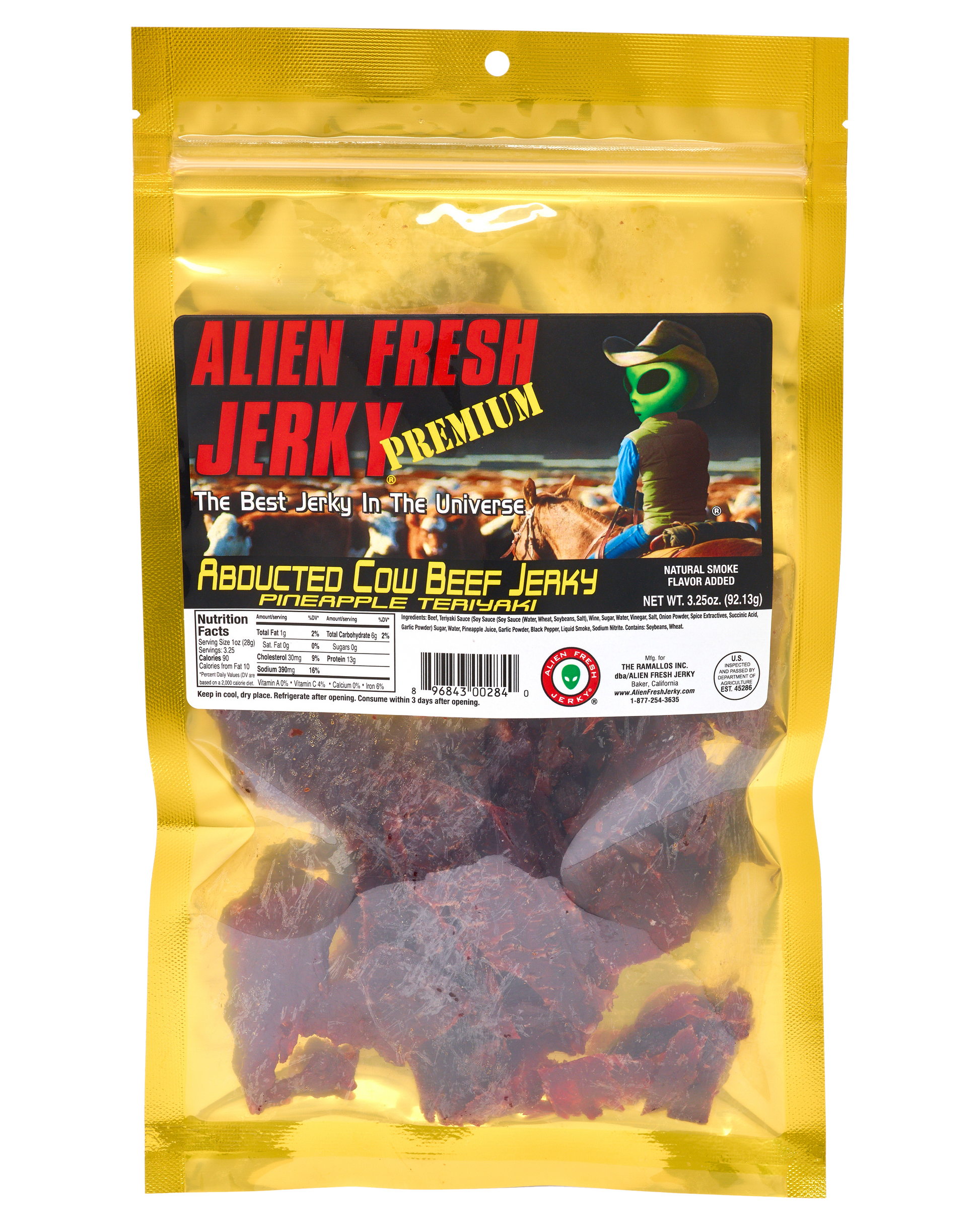 Alien Fresh Jerky Abducted Cow Pineapple Teriyaki