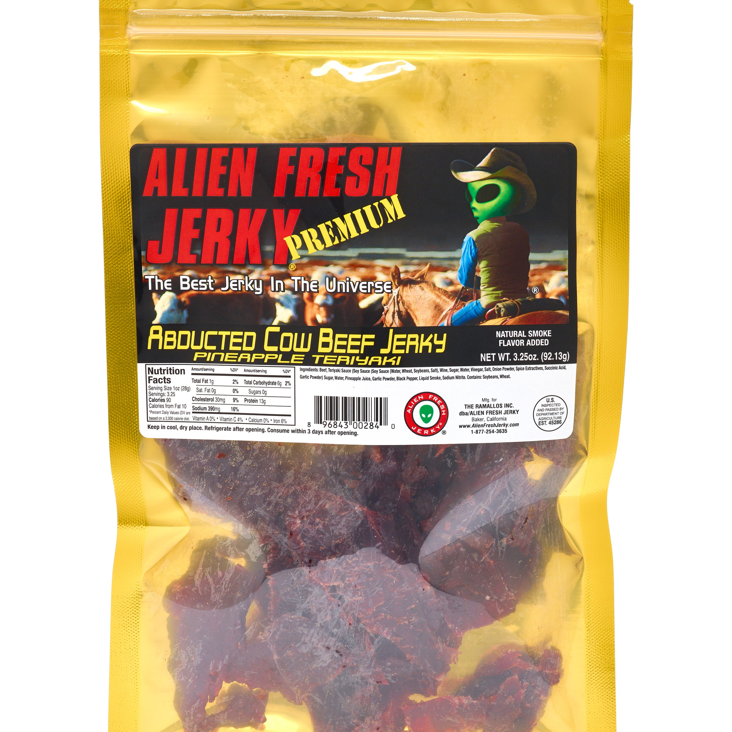 Alien Fresh Jerky Abducted Cow Pineapple Teriyaki
