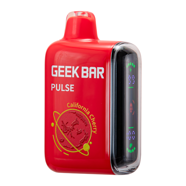 California Cherry Geek Bar Pulse Disposable Vape — Dual Mesh Coil, 50mg Nicotine, USA Shipping