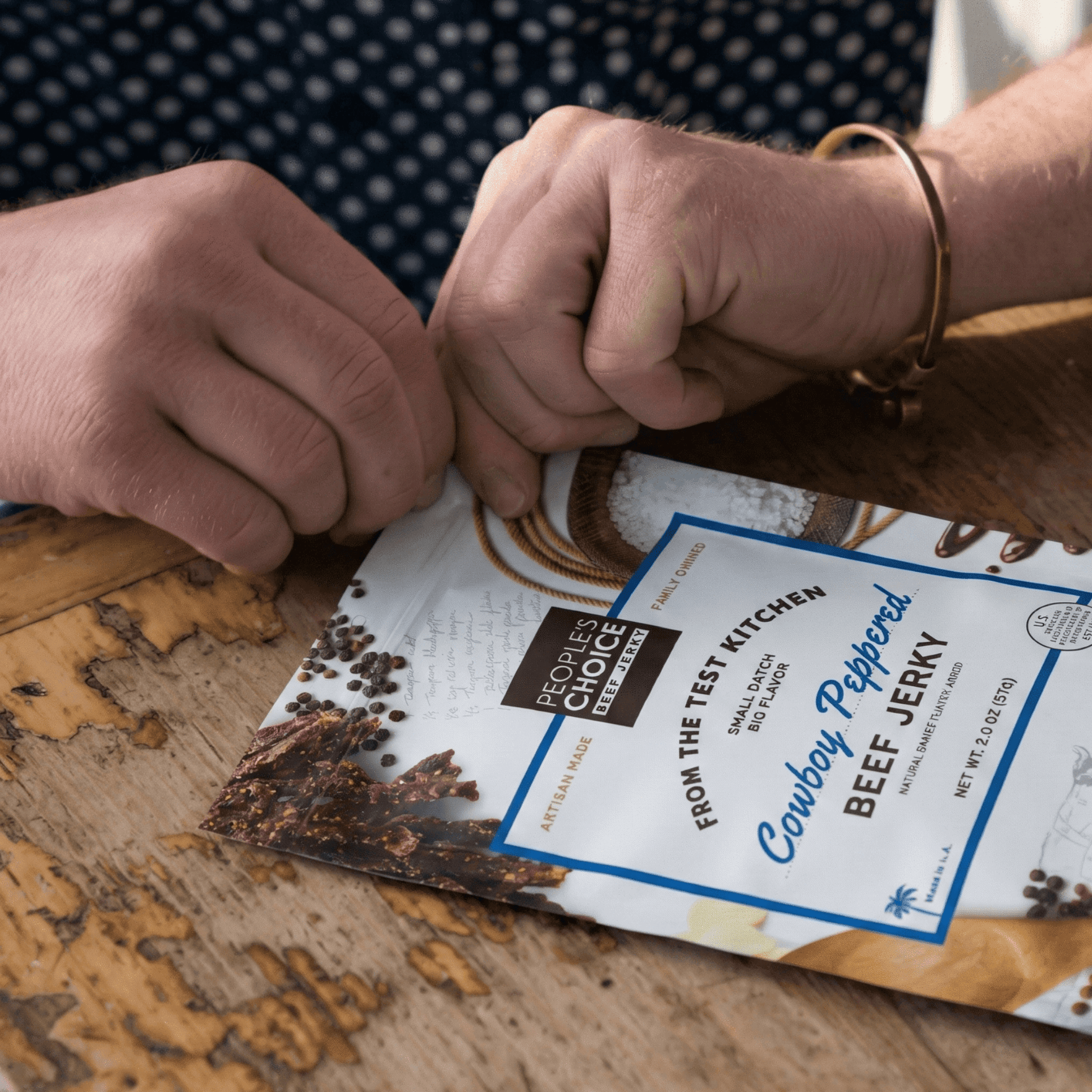 TEST KITCHEN - COWBOY PEPPERED BEEF JERKY