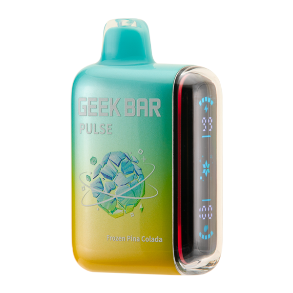 Frozen Pina Colada Geek Bar Pulse (Frozen Edition) Disposable Vape — Dual Mesh Coil, 50mg Nicotine, USA Shipping