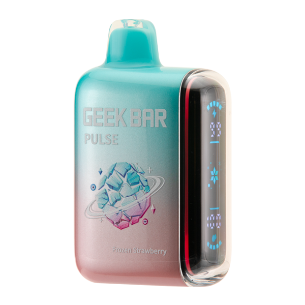 Frozen Strawberry Geek Bar Pulse (Frozen Edition) Disposable Vape — Dual Mesh Coil, 50mg Nicotine, USA Shipping
