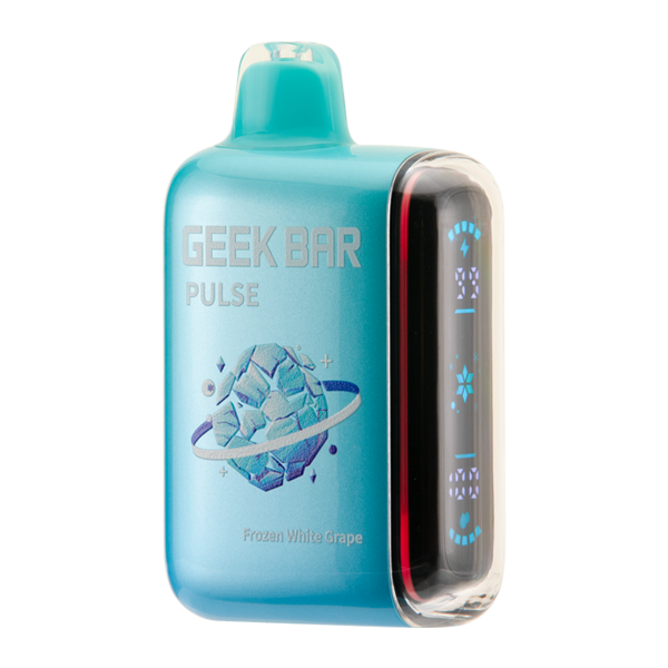 Frozen White Grape Geek Bar Pulse (Frozen Edition) Disposable Vape — Dual Mesh Coil, 50mg Nicotine, USA Shipping