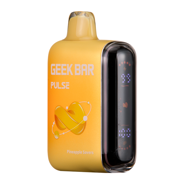Pineapple Savers Geek Bar Pulse (Savers Edition) Disposable Vape — Dual Mesh Coil, 50mg Nicotine, USA Shipping