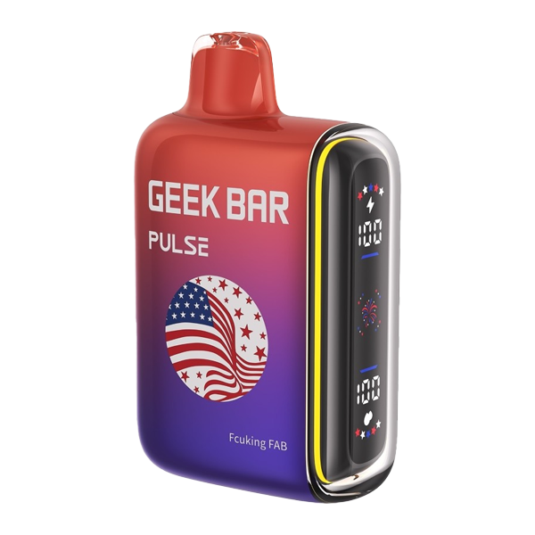 Fcuking Fab Geek Bar Pulse Patriot Edition Disposable Vape — Dual Mesh Coil, 50mg Nicotine, USA Shipping