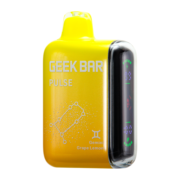 Grape Lemon Geek Bar Pulse Disposable Vape — Dual Mesh Coil, 50mg Nicotine, USA Shipping