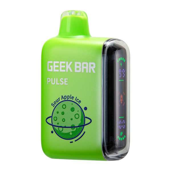 Sour Apple Ice Geek Bar Pulse Disposable Vape — Dual Mesh Coil, 50mg Nicotine, USA Shipping