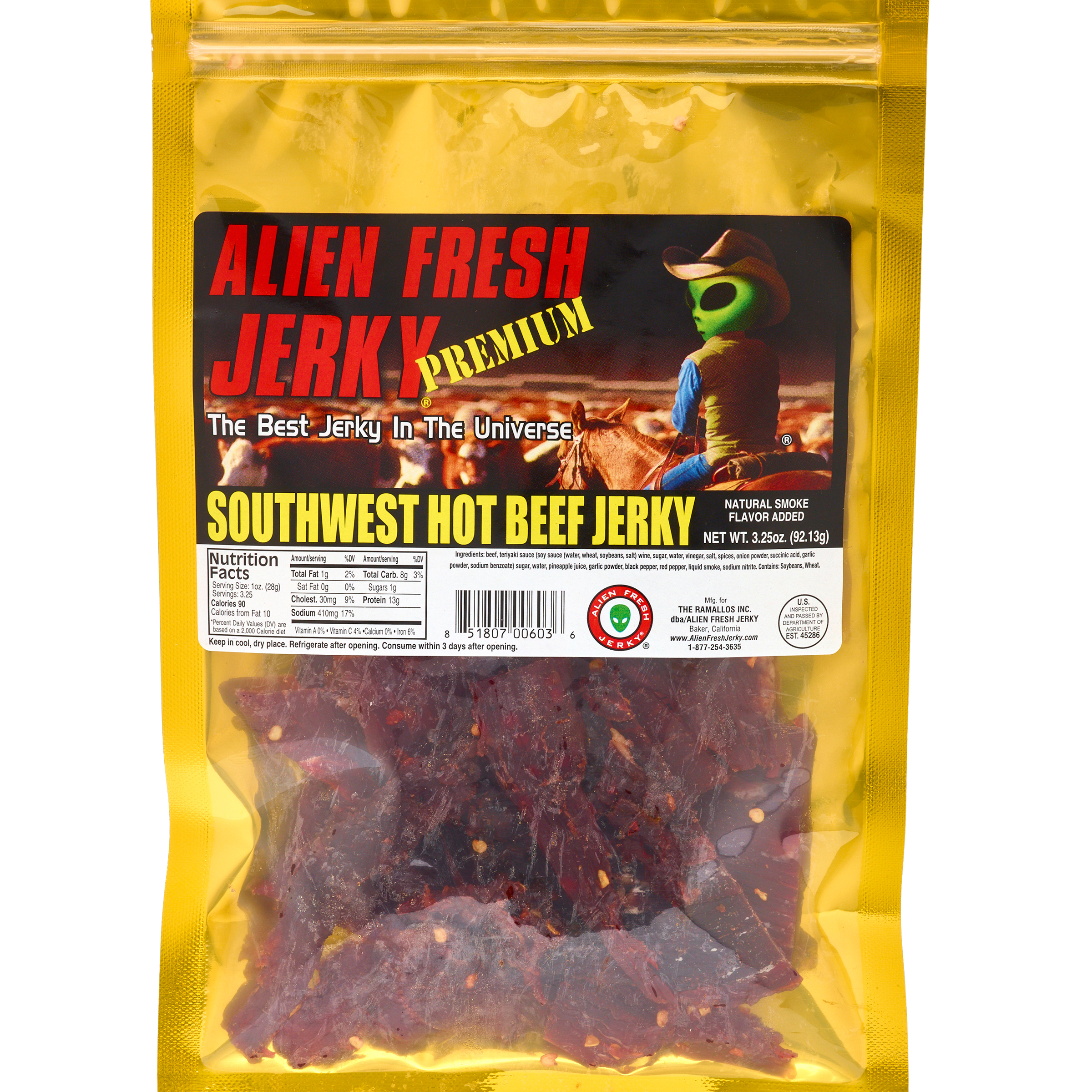 Alien Fresh Jerky Southwest Hot