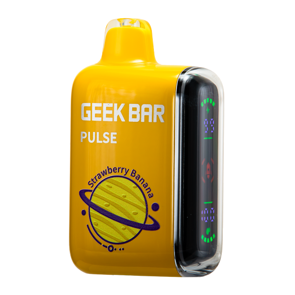 Strawberry Banana Geek Bar Pulse Disposable Vape — Dual Mesh Coil, 50mg Nicotine, USA Shipping